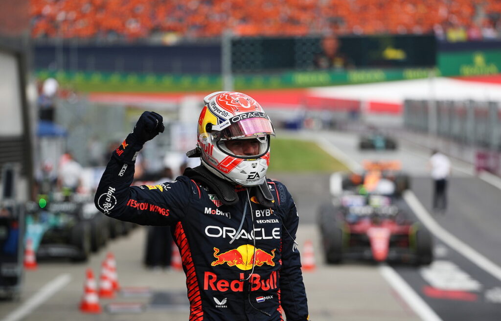  回歸Red Bull主場的Max Verstappen取得生涯在奧地利大獎賽上的四次勝利。（Red Bull提供）