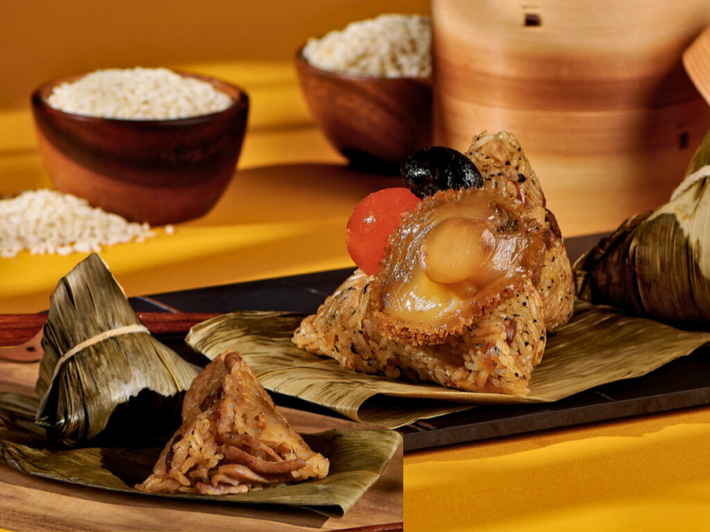 由知名主廚溫國智精心製作的松露鮑魚粽及小巧粽，使用松露和鮑魚等高檔食材，呈現出頂級美味。