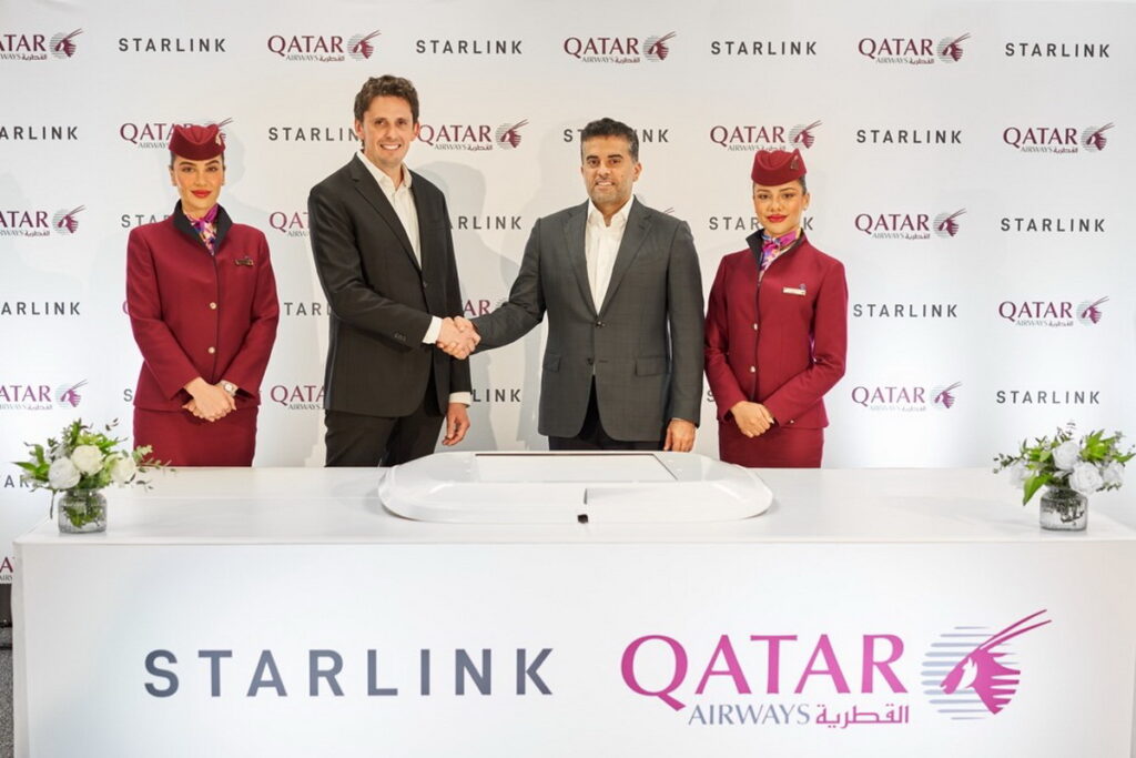 卡達航空成為中東北非首間航空公司免費提供機上星鏈無線 Wi-Fi 服務
